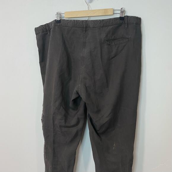 Eileen Fisher Women's Pants Cargo Baggy Linen Blend Dark Green Lagenlook Large - Picture 4 of 10